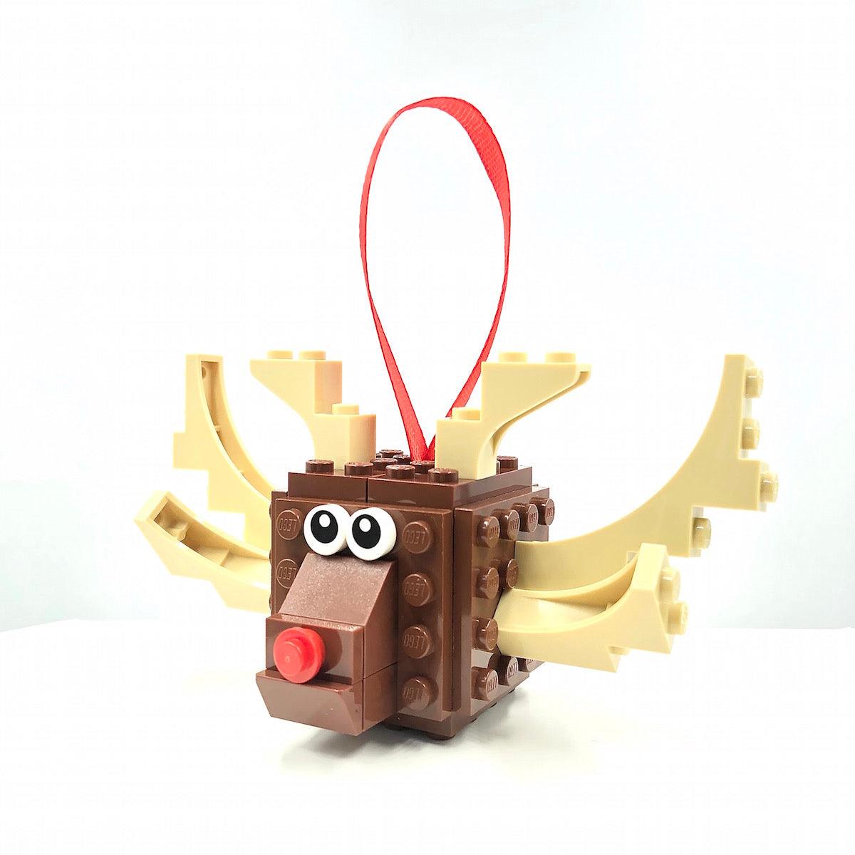 Custom Lego Reindeer ornament mocsRus