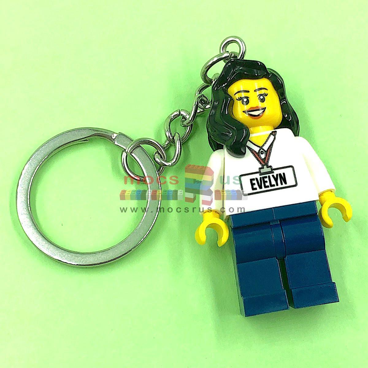 Custom Lego® Minifigure Keychain with personal name | mocsRus