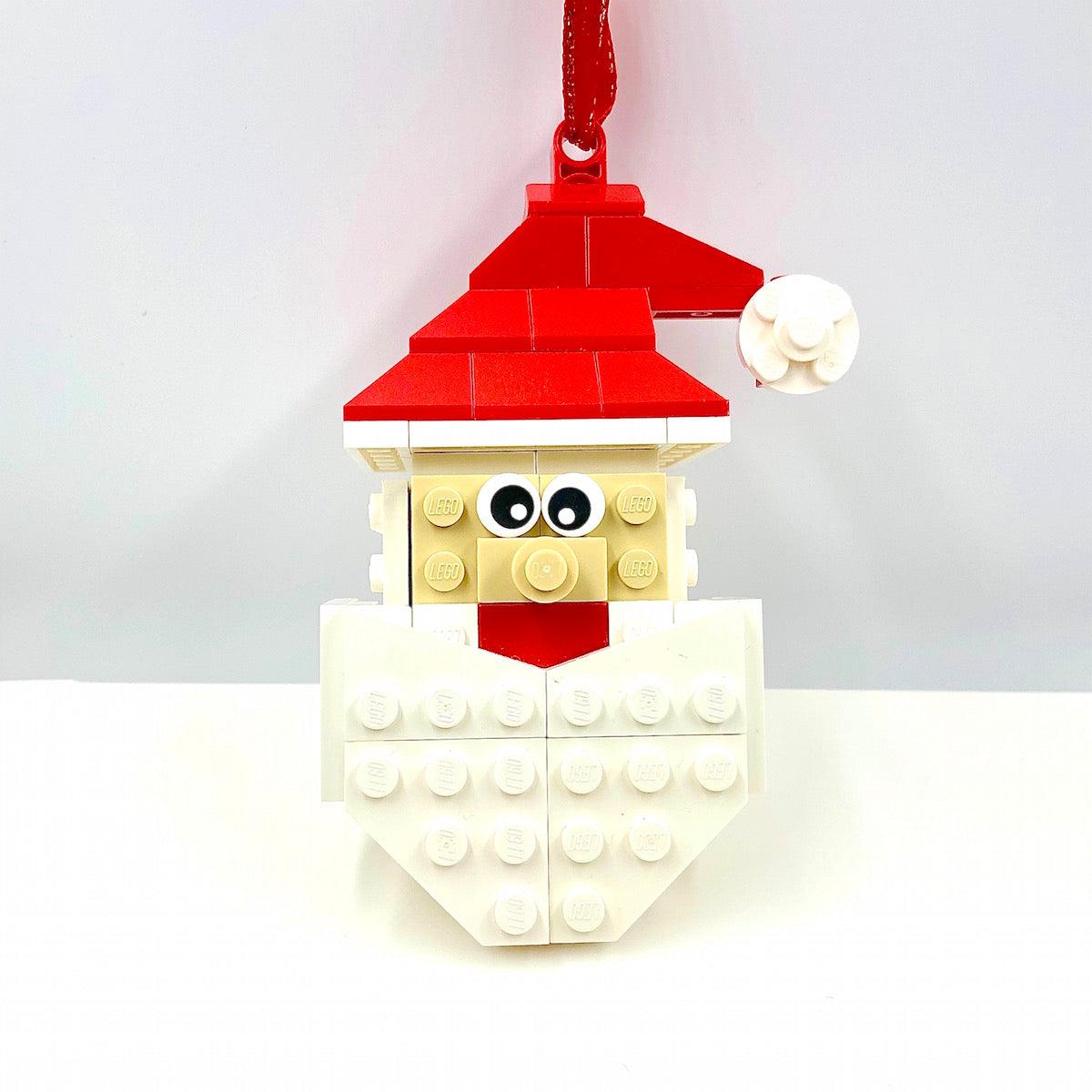 Custom Lego Santa Claus ornament mocsRus